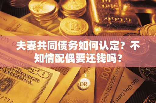 济南夫妻共同债务如何认定？不知情配偶要还钱吗？