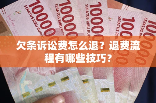 济南欠条诉讼费怎么退？退费流程有哪些技巧？