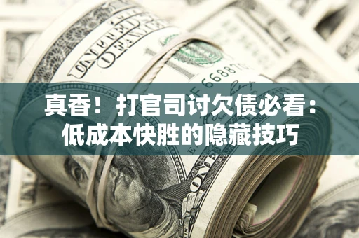 济南真香！打官司讨欠债必看：低成本快胜的隐藏技巧