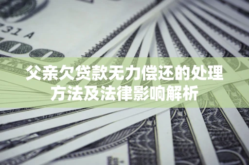 济南父亲欠贷款无力偿还的处理方法及法律影响解析